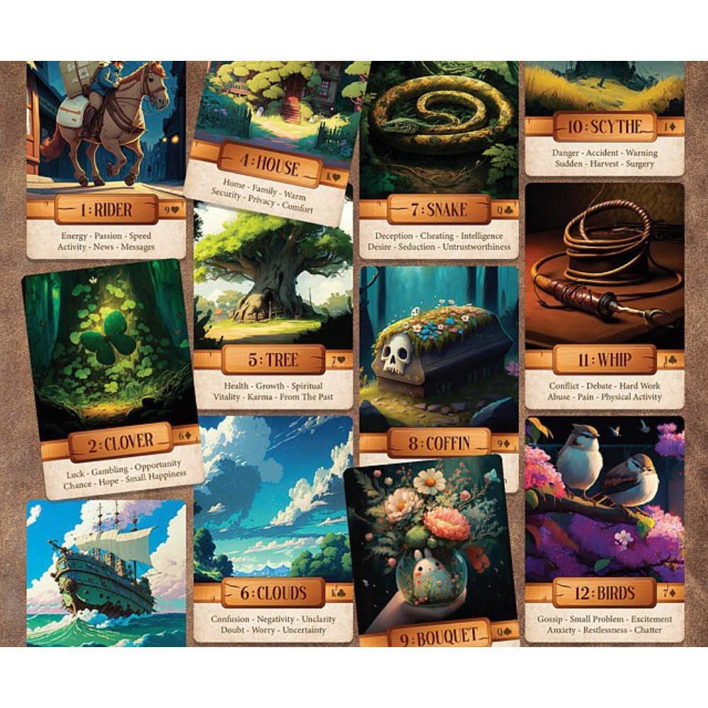 Tarot Cards Deck With Guidebook - 10,4 * 7,3 cm Le Claire