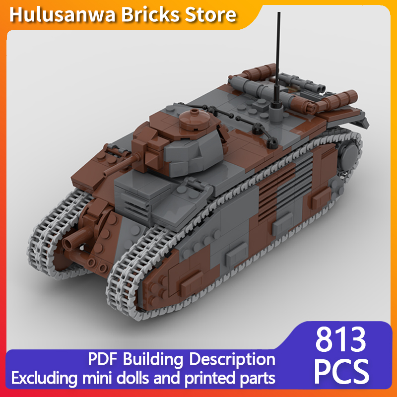 Lego Compatible Military Tank - Modèle de chars militaires B1 Bis,