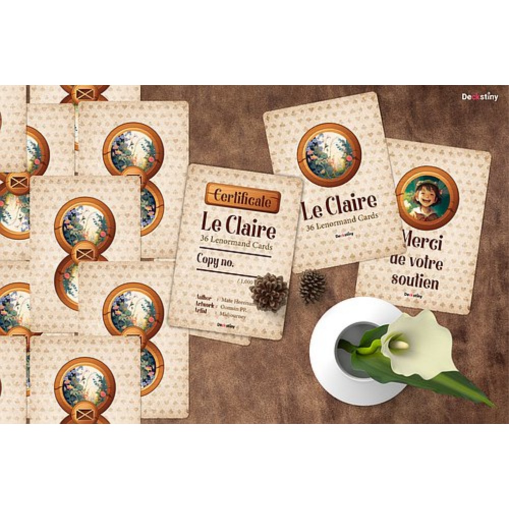 10,4 * 7,3 cm Le Claire Lenorm - Tarot Cards Deck With Guidebook avis et prix
