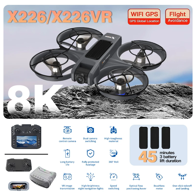 Drone RC FPV X226 X226VR d'ori - Fpv Brushless Rc Drone 4K avis et prix