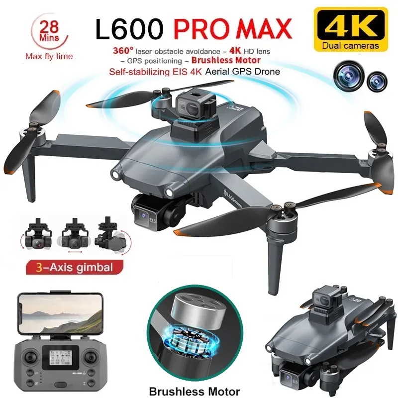Drone GPS professionnel L600 P - Fpv Brushless Rc Drone 4K avis et prix